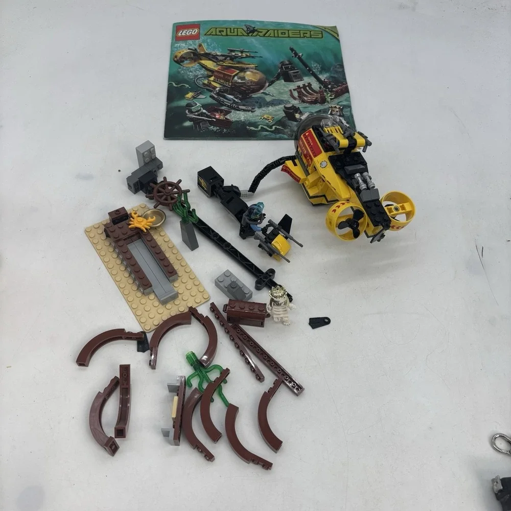 RARE Lego 7776 Aquazone Aquaraiders Shipwreck 99% Complete w/ Manual